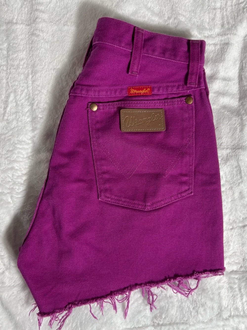 Vintage 90s Wrangler Purple Cutoff Denim Shorts
